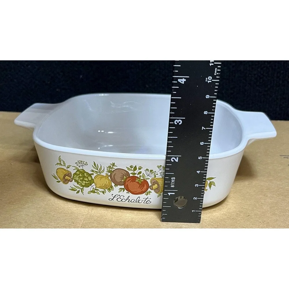 Vintage Corning‎ Ware Casserole Dish 1 Quart A-1-B L'Echalote Spice of Life USA